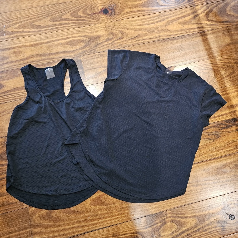 Calia Activewear Black Top Set XS 2 Pieces